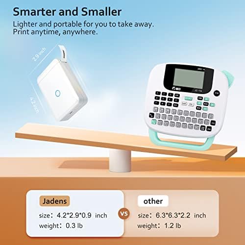 JADENS D110 Label Maker Machine with Tape, Portable Bluetooth Label ...