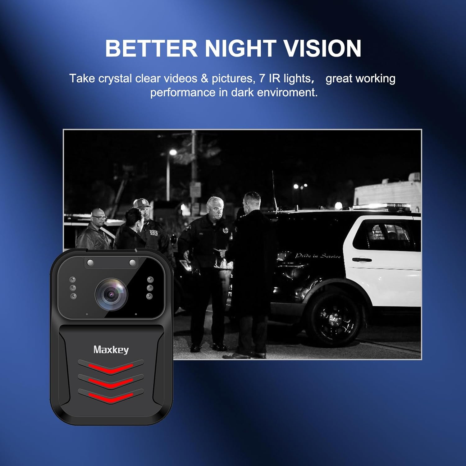 M3 1080P Body Camera, 64GB Police BodyCam with Audio Video Recording ...